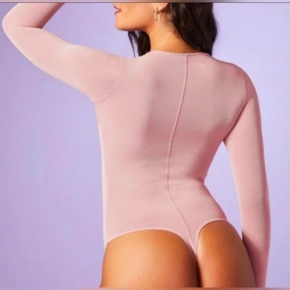 YITTY Blush Long Sleeve Bodysuit, Size Large